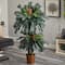 5ft. and 3ft. Potted Double Sago Palm Artificial Tree